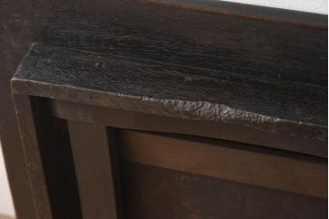 レトロ家具　昭和レトロ　シックな色合いが素敵な角ちゃぶ台(ローテーブル、座卓)