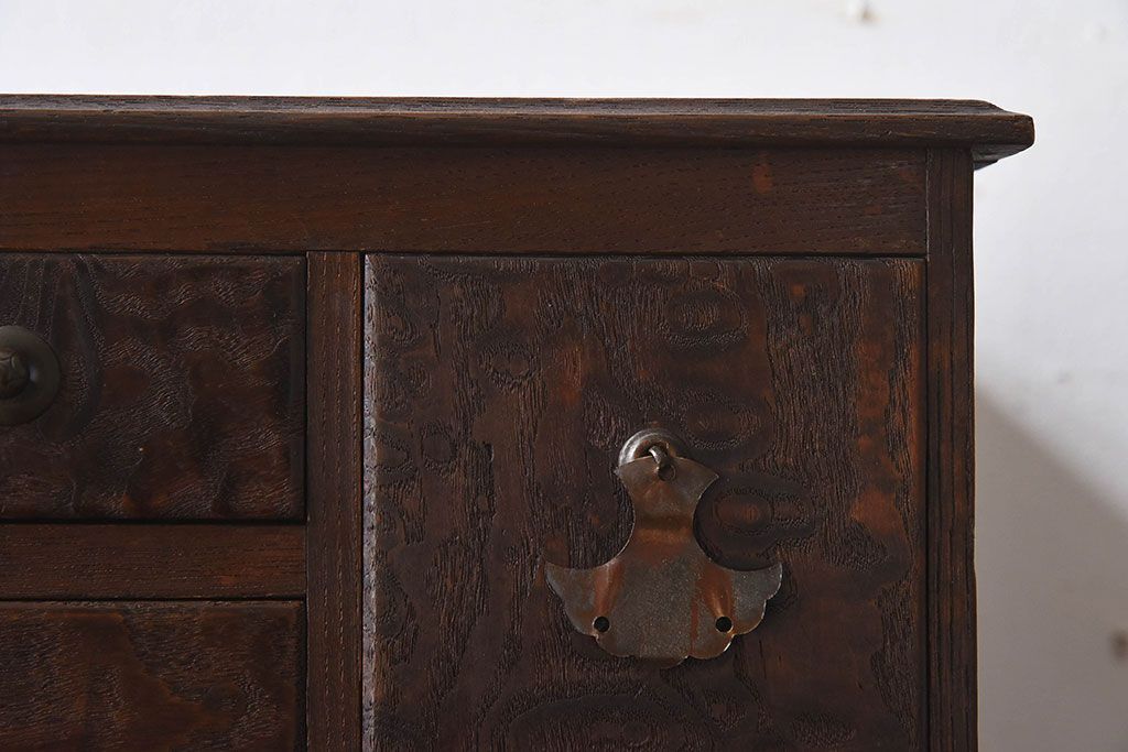 アンティーク雑貨　和製アンティーク　桑・桐材　上手物の小引き出し(小物入れ、裁縫箱)