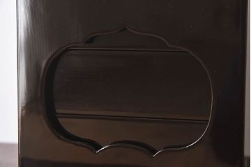 アンティーク雑貨　古民具・骨董　外箱付き　富士の蒔絵が描かれた漆重箱(野弁当箱)