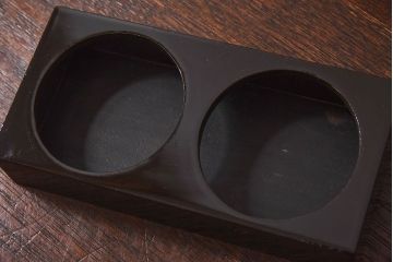 アンティーク雑貨　古民具・骨董　外箱付き　富士の蒔絵が描かれた漆重箱(野弁当箱)