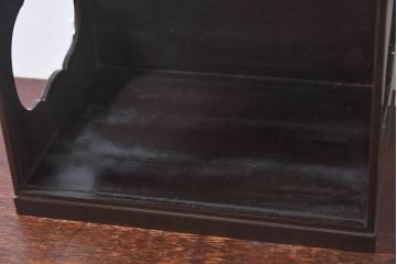 アンティーク雑貨　古民具・骨董　外箱付き　富士の蒔絵が描かれた漆重箱(野弁当箱)