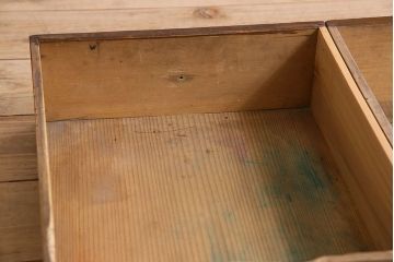 アンティーク家具　和製アンティーク　六尺　二段重ね関西収納棚(戸棚、水屋箪笥、ガラスケース)