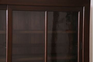 アンティーク家具　和製アンティーク　六尺　二段重ね関西収納棚(戸棚、水屋箪笥、ガラスケース)