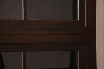 アンティーク家具　和製アンティーク　六尺　二段重ね関西収納棚(戸棚、水屋箪笥、ガラスケース)