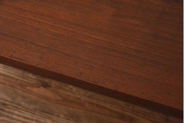 アンティーク家具　和製アンティーク　ケヤキ材一枚板!古材の質感が味わい深い鉄脚テーブル(作業台、アイアンテーブル)
