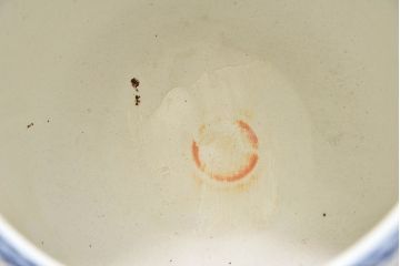 アンティーク雑貨　古民具・骨董　山水図で覆われたアンティーク瀬戸火鉢(鉢カバー)(1)