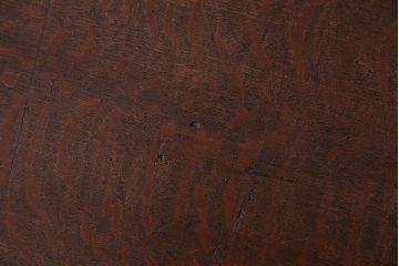 レトロ家具　昭和レトロ　ナラ材一枚板 古材の質感が味わい深い鉄脚ベンチ(長椅子、アイアンベンチ)(1)