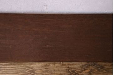 レトロ家具　昭和レトロ　ナラ材一枚板 古材の質感が味わい深い鉄脚ベンチ(長椅子、アイアンベンチ)(3)