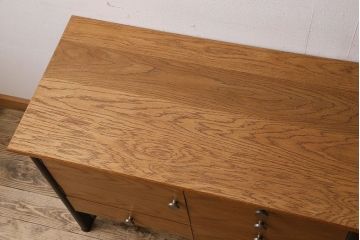 ペイント家具　洗練されたデザインが素敵な片袖机(デスク、在宅ワーク、在宅用学習机)