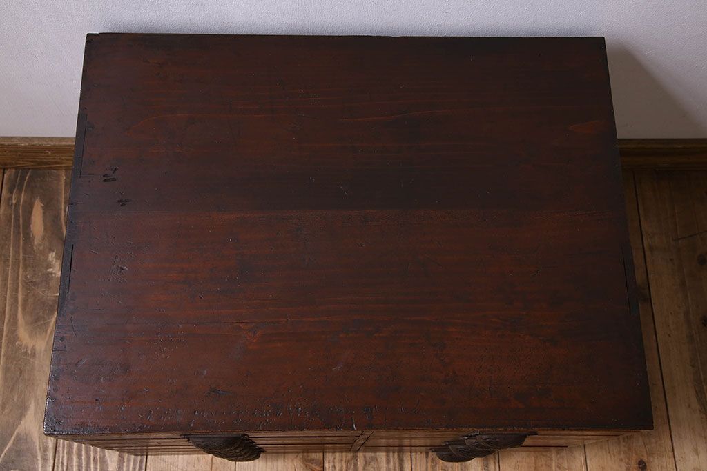 アンティーク家具　和製アンティーク　様々なサイズの引き出し付きの小引き出し(小物入れ、裁縫箱、収納箱)