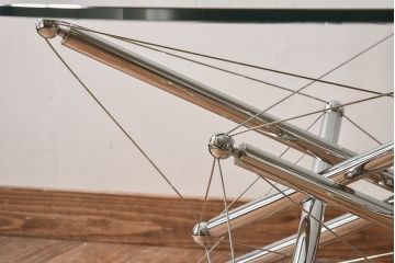 中古　Cassina(カッシーナ)製　713　ローテーブル(センターテーブル、サイドテーブル、ガラス)(定価約44万円)