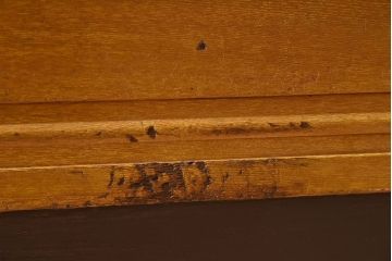 【U様ご成約済み】昭和レトロ　可愛らしい脚のデザインが素敵なガラスケース(ショーケース、飾り棚、陳列棚)