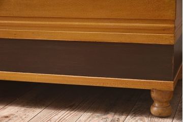 【U様ご成約済み】昭和レトロ　可愛らしい脚のデザインが素敵なガラスケース(ショーケース、飾り棚、陳列棚)