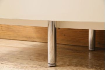 中古　ブランド家具　ixc.(イクスシー)製　BREATH　グロッシーホワイト　シアターボード(テレビ台)(定価約75万円)