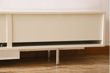 中古　ブランド家具　ixc.(イクスシー)製　BREATH　グロッシーホワイト　シアターボード(テレビ台)(定価約75万円)
