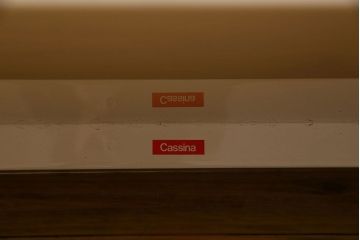 中古　Cassinaixc.(カッシーナイクスシー)　264 MEX(メックス)　左バーティカルロッド　ブックシェルフ・グロッシーホワイト(ブックケース、本棚、収納棚)(定価約75万円)