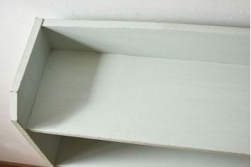 ペイント家具　さわやかなカラーが素敵な本棚(飾り棚、収納棚、ディスプレイラック、ブックケース)