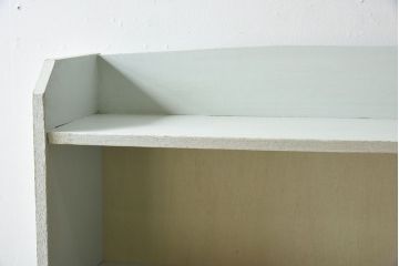 ペイント家具　さわやかなカラーが素敵な本棚(飾り棚、収納棚、ディスプレイラック、ブックケース)