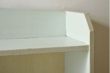 ペイント家具　さわやかなカラーが素敵な本棚(飾り棚、収納棚、ディスプレイラック、ブックケース)