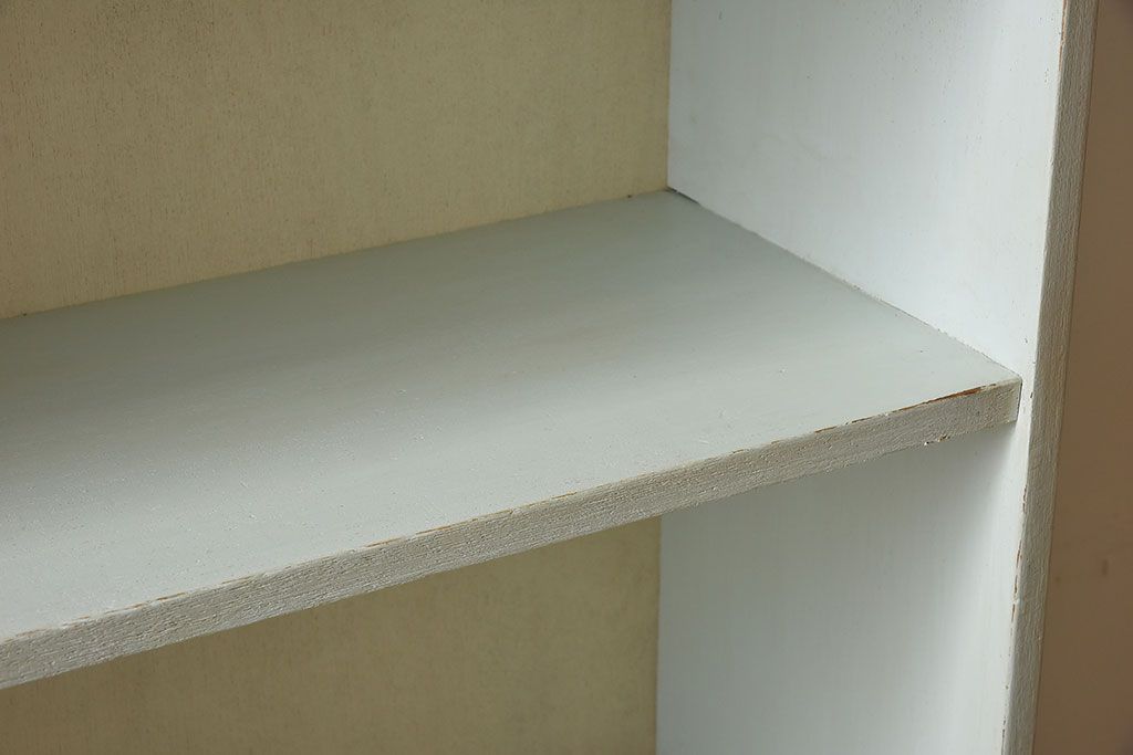 ペイント家具　さわやかなカラーが素敵な本棚(飾り棚、収納棚、ディスプレイラック、ブックケース)