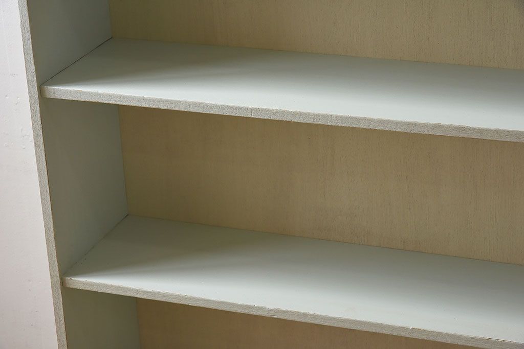 ペイント家具　さわやかなカラーが素敵な本棚(飾り棚、収納棚、ディスプレイラック、ブックケース)