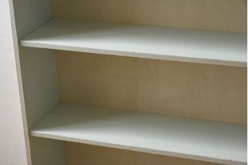 ペイント家具　さわやかなカラーが素敵な本棚(飾り棚、収納棚、ディスプレイラック、ブックケース)