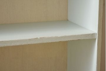 ペイント家具　さわやかなカラーが素敵な本棚(飾り棚、収納棚、ディスプレイラック、ブックケース)