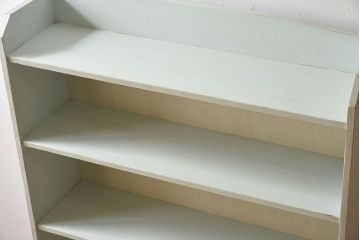 ペイント家具　さわやかなカラーが素敵な本棚(飾り棚、収納棚、ディスプレイラック、ブックケース)