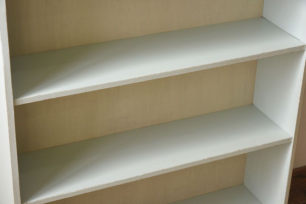 ペイント家具　さわやかなカラーが素敵な本棚(飾り棚、収納棚、ディスプレイラック、ブックケース)