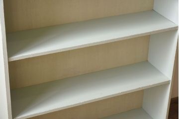 ペイント家具　さわやかなカラーが素敵な本棚(飾り棚、収納棚、ディスプレイラック、ブックケース)