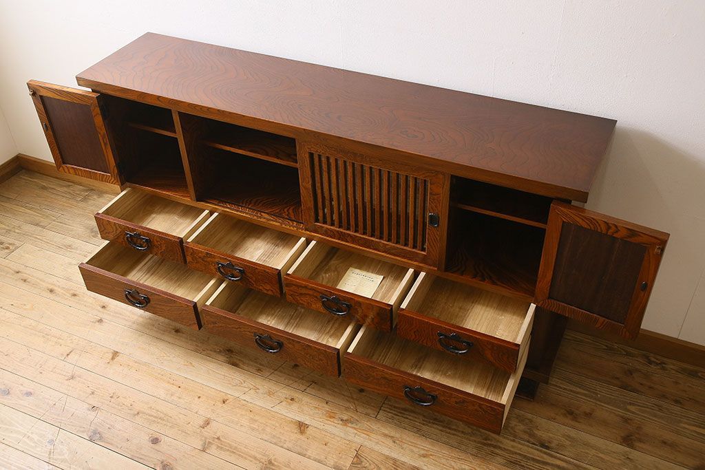 中古　伝統民芸家具　岩谷堂　和箪笥サイドボード(横型衣装箪笥)