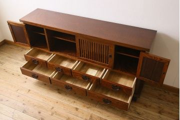 中古　伝統民芸家具　岩谷堂　和箪笥サイドボード(横型衣装箪笥)