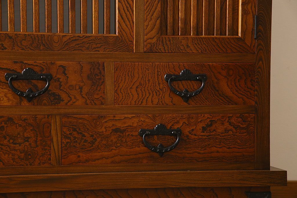 中古　伝統民芸家具　岩谷堂　和箪笥サイドボード(横型衣装箪笥)