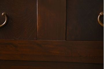 アンティーク家具　古民具・骨董　六尺　和モダンスタイル　古い重ね水屋箪笥(食器棚、収納棚)