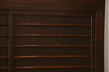 アンティーク家具　古民具・骨董　六尺　和モダンスタイル　古い重ね水屋箪笥(食器棚、収納棚)