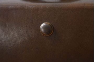 アンティーク雑貨　和製アンティーク　大振り　上質な本革トランク(収納箱)