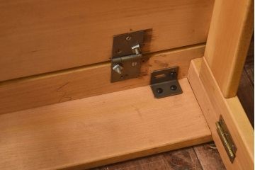 ヴィンテージ家具　イギリスビンテージ　温か味のある色味が素敵な折り畳みデスク(机、在宅ワーク、在宅用作業台)