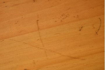 ヴィンテージ家具　イギリスビンテージ　温か味のある色味が素敵な折り畳みデスク(机、在宅ワーク、在宅用作業台)(1)