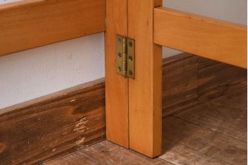 ヴィンテージ家具　イギリスビンテージ　温か味のある色味が素敵な折り畳みデスク(机、在宅ワーク、在宅用作業台)(1)