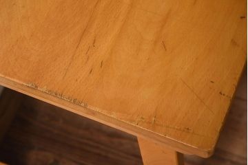 ヴィンテージ家具　イギリスビンテージ　温か味のある色味が素敵な折り畳みデスク(机、在宅ワーク、在宅用作業台)(2)