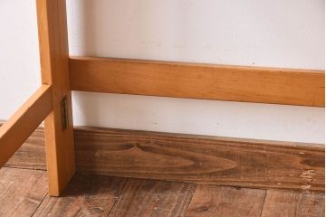 ヴィンテージ家具　イギリスビンテージ　温か味のある色味が素敵な折り畳みデスク(机、在宅ワーク、在宅用作業台)(2)