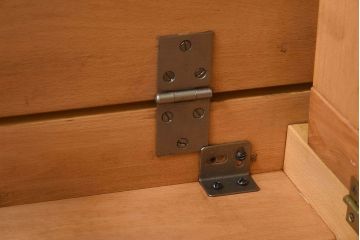 ヴィンテージ家具　イギリスビンテージ　温か味のある色味が素敵な折り畳みデスク(机、在宅ワーク、在宅用作業台)(2)