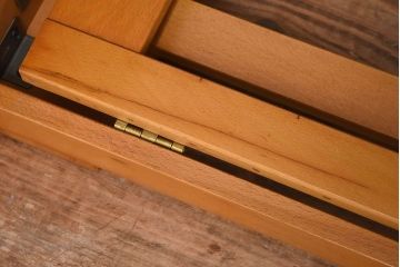 ヴィンテージ家具　イギリスビンテージ　温か味のある色味が素敵な折り畳みデスク(机、在宅ワーク、在宅用作業台)(2)