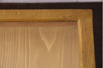 アンティーク雑貨　昭和レトロ　古い木製のアンティークコレクションボックス(ガラスケース・収納箱)(2)