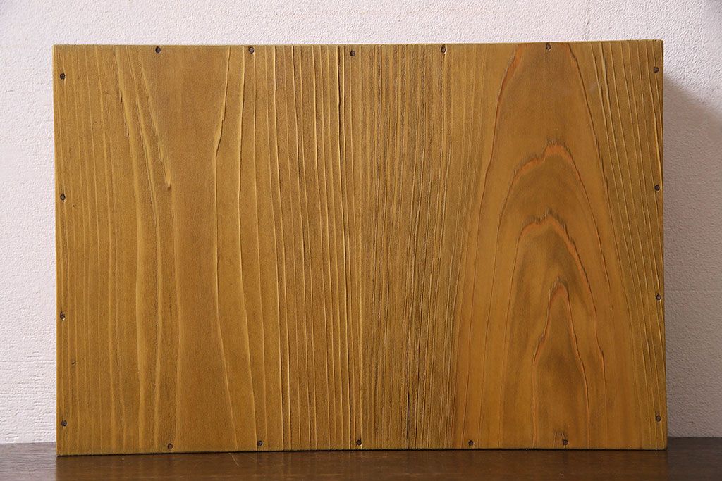 アンティーク雑貨　昭和レトロ　古い木製のアンティークコレクションボックス(ガラスケース・収納箱)(2)