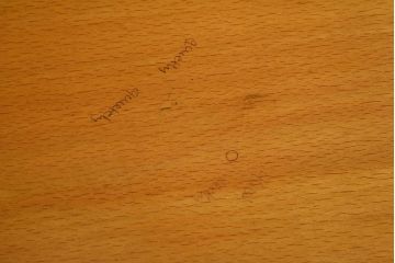 ヴィンテージ家具　イギリスビンテージ　温か味のある色味が素敵な折り畳みデスク(机、在宅ワーク、在宅用作業台)(3)