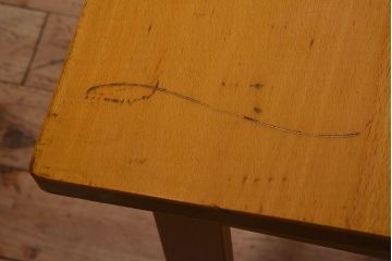 ヴィンテージ家具　イギリスビンテージ　温か味のある色味が素敵な折り畳みデスク(机、在宅ワーク、在宅用作業台)(3)