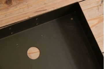 ヴィンテージ家具　ビンテージ　ネームプレート取っ手付き　スチール製小引き出し(小物入れ、小物収納)(1)