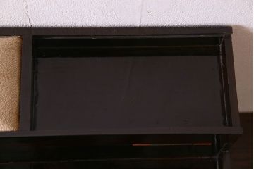 アンティーク雑貨　古民具・骨董　漆塗りが美しい大振りな小引き出し(裁縫箱)