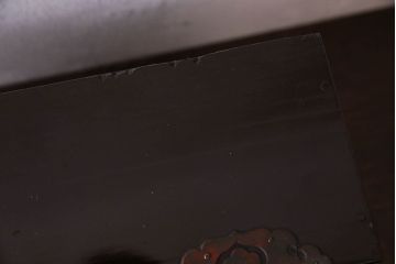 アンティーク雑貨　古民具・骨董　漆塗りが美しい大振りな小引き出し(裁縫箱)